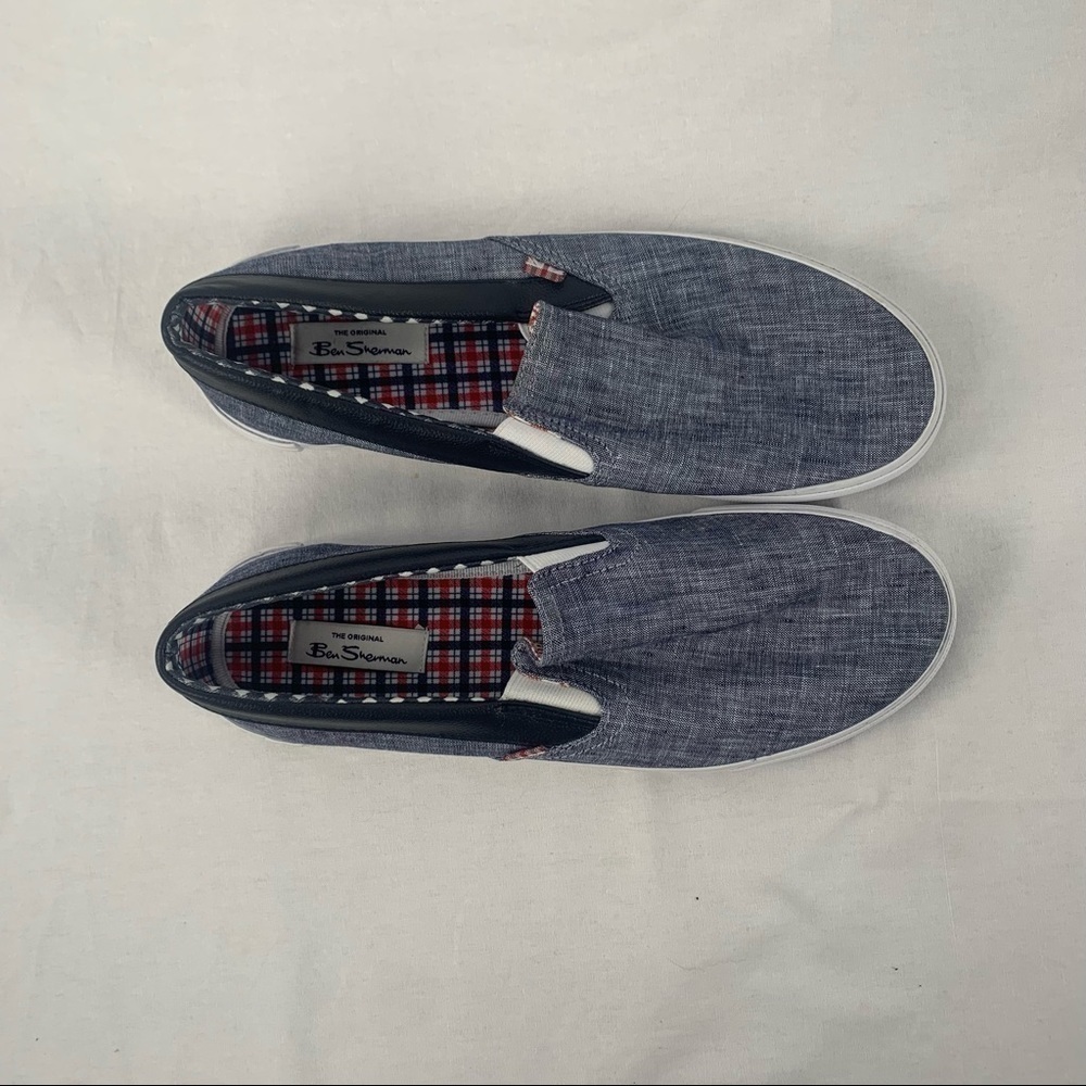 Ben Sherman Percy Slip On Lifestyle Sneakers in Blue Size‎ 12